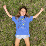 French Farms t-shirt, designed by Beth Rhodes, Blue