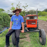French Farms t-shirt, designed by Beth Rhodes, Blue