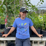 French Farms t-shirt, designed by Beth Rhodes, Blue
